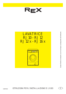 Manuale Rex RJ12X Lavatrice