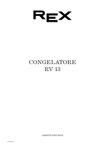 Manuale Rex RV13 Congelatore