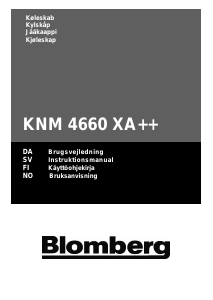 Bruksanvisning Blomberg KNM 4660 X Kjøle-fryseskap