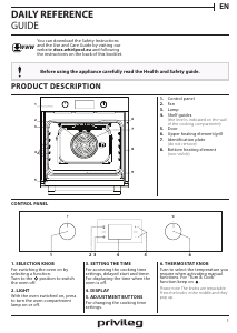 Manual Privileg PBWR6 OH5V IN Oven