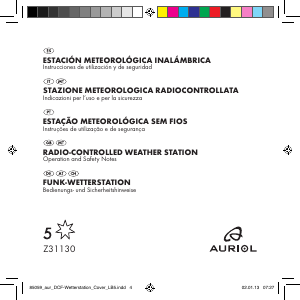 Manual Auriol IAN 85059 Estação meteorológica