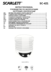 Handleiding Scarlett SC-421 Voedseldroger