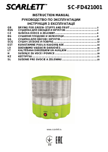Priručnik Scarlett SC-FD421001 Dehidrator za hranu