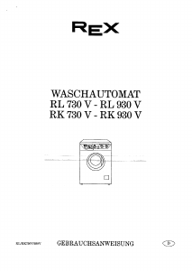 Bedienungsanleitung Rex RK930V Waschmaschine