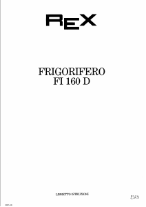 Manuale Rex FI160D Frigorifero