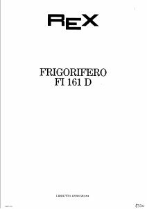 Manuale Rex FI161D Frigorifero