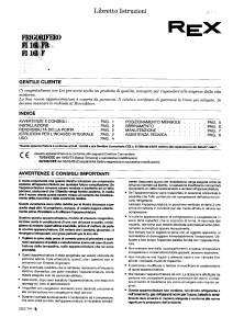 Manuale Rex FI161FR Frigorifero