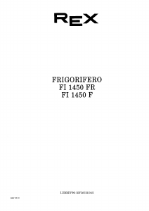 Manuale Rex FI1450FR Frigorifero