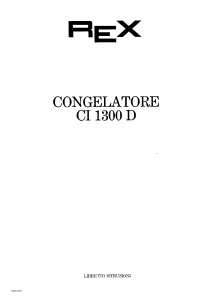 Manuale Rex CI1300D Congelatore