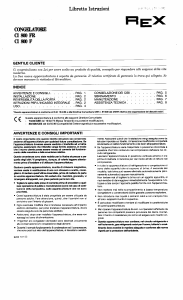 Manuale Rex CI1800FR Congelatore