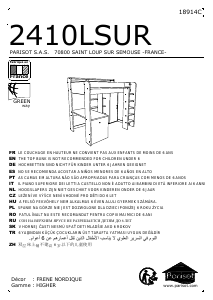 Manual Parisot 2410LSUR Estrutura de cama alta