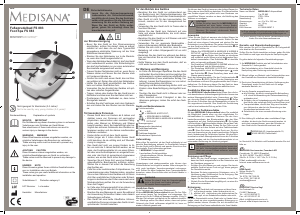 Manual Medisana FS 883 Foot Bath