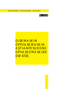 Brugsanvisning Zanussi DW 6726 Opvaskemaskine
