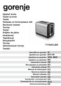 Návod Gorenje T1100CLBK Toastovač