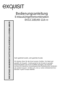Bedienungsanleitung Exquisit EKGC 185/40-11A++ Kühl-gefrierkombination
