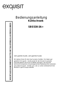 Bedienungsanleitung Exquisit SBS 530-3A+ Kühl-gefrierkombination