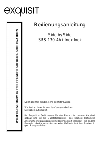 Bedienungsanleitung Exquisit SBS 130-4A+ Kühl-gefrierkombination