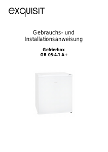 Bedienungsanleitung Exquisit GB 05-4A+ Gefrierschrank
