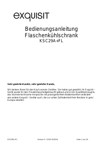 Bedienungsanleitung Exquisit KS C29FL A+ Kühlschrank
