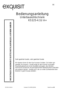 Bedienungsanleitung Exquisit KS 125-4UA+ Kühlschrank