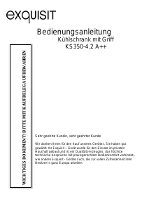 Bedienungsanleitung Exquisit KS 350-4.2A++ Kühlschrank