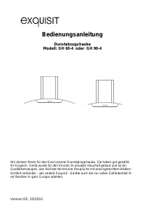 Bedienungsanleitung Exquisit GH 60-4 Dunstabzugshaube