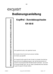 Bedienungsanleitung Exquisit KH60-8sw Dunstabzugshaube