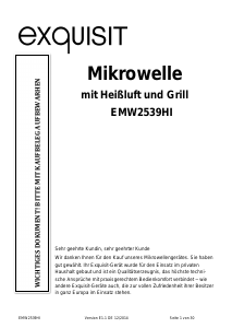 Bedienungsanleitung Exquisit EMW2539Hi Mikrowelle
