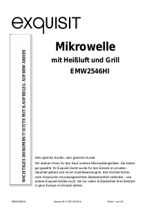 Bedienungsanleitung Exquisit EMW2546Hi Mikrowelle