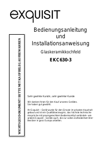 Bedienungsanleitung Exquisit EKC 630-3 Kochfeld