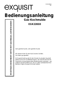 Bedienungsanleitung Exquisit EGK 226 SD Kochfeld