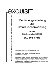 Bedienungsanleitung Exquisit EKC 802-1RBZ Kochfeld
