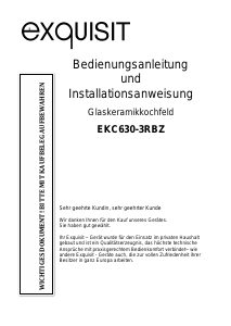 Bedienungsanleitung Exquisit EKC 630-3RBZ Kochfeld