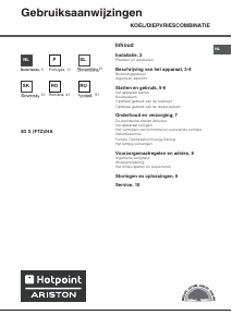 Manual Hotpoint-Ariston 4D X (FTZ)/HA Frigorífico combinado