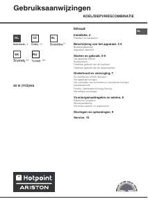 Návod Hotpoint-Ariston 4D B (TVZ)/HA Chladnička s mrazničkou