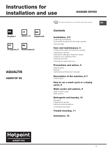 Manuale Hotpoint-Ariston AQD970F 69 Aqualtis Lavasciuga