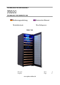 Handleiding PKM WKS72B Wijnklimaatkast