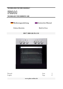 Bedienungsanleitung PKM BIC7-2KB GK IX-2 H Backofen
