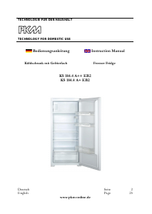 Manual PKM KS184.4A++EB2 Refrigerator