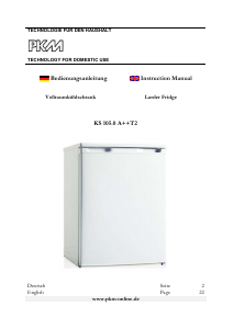 Manual PKM KS105.A++T2 Refrigerator