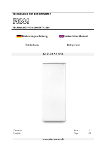 Manual PKM KS 245.0A++N2 Refrigerator
