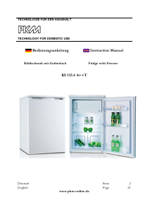 Manual PKM KS 115.4A++T Refrigerator