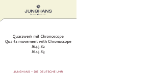 Bedienungsanleitung Junghans Diplomat Chronoscope Armbanduhr