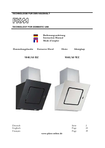Mode d’emploi PKM 9040/60B Z Hotte aspirante