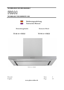 Manual PKM T1-90A++IXEZ Cooker Hood