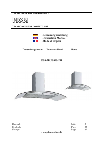 Handleiding PKM 9999-2H Afzuigkap