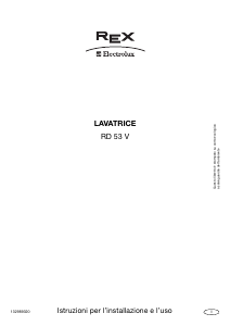 Manuale Electrolux-Rex RD53V Lavatrice