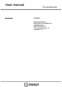 Bruksanvisning Indesit IS5G1KMW/U Spis