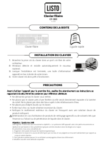 Mode d’emploi Listo CF-083 Clavier