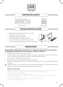 Mode d’emploi Listo CF-908 Clavier